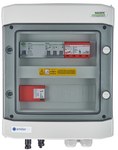 Rozdzielnica przyłączeniowa DCAC hermetyczna IP65 EMITER z ogranicznikiem przepięć DC Dehn 1000V typu 2, 2 x łańcuch PV, 2 x MPPT // ogr. AC Dehn typ 2, 16A 3-F, RCD typ A 40A/300mA