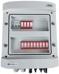Rozdzielnica DCAC hermetyczna IP66 EMITER z ogranicznikiem przepięć DC Noark 1000V typu 1+2, 5 x MPPT / ogr. AC Noark typ 1+2, 100A 3-F