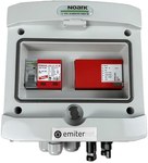 Rozdzielnica DCAC hermetyczna IP66 EMITER z ogranicznikiem przepięć DC Noark 1000V typu 1+2, 5 x MPPT / ogr. AC Noark typ 1+2, 100A 3-F