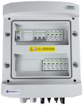 Rozdzielnica DCAC hermetyczna IP65 EMITER z ogranicznikiem przepięć DC Noark 1000V typu 2, 2 x MPPT / ogr. AC Noark typ 2, 10A 3-F