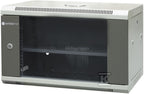 Szafa wisząca 19" niedzielona 6U 600X450x370,kolor szafy- RAL 7044 ,kolor drzwi- RAL 7010