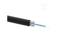 Kabel światłowodowy FO FTTH płaski SM 2J 9/125 LSOH czarny, wzmocnienie dwoma prętami stalowymi - ALANTEC