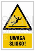 Uwaga - ślisko, 10 x 15 cm, KN - folia podłogowa