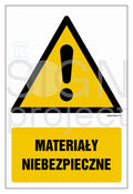 Materiały niebezpieczne, 10 x 15 cm, FN - folia samoprzylepna