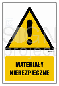 Materiały niebezpieczne, 50 x 75 cm, FS - folia samoprzylepna fotoluminescencyjna
