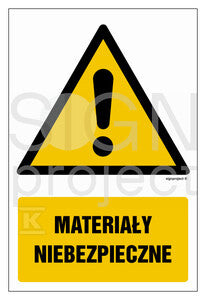 Materiały niebezpieczne - arkusz 9 naklejek, 5 x 7,5 cm, FN - folia samoprzylepna