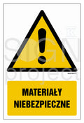 Materiały niebezpieczne, 70 x 105 cm, KS - folia podłogowa fotoluminescencyjna