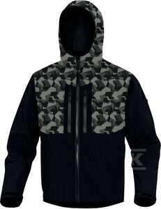 Bluza z tkaniny softshell z poliestru (96%) i elastanu (4%), 3 warstwy laminowane Czarny-kamuflaż XXL