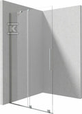Ścianka prysznicowa walk-in - przesuwna Prizma, stal szczotkowana