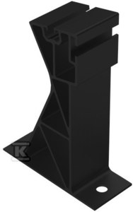 Uchwyt montażowy skrajny wysoki, aluminiowy - 11 stopni, czarny (K-45-7-CZ)