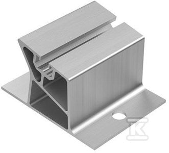 Uchwyt montażowy skrajny niski, aluminiowy - 11 stopni, 80mm (K-45-8-80)