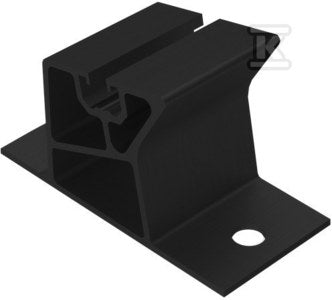Uchwyt montażowy skrajny niski, aluminiowy - 11 stopni, czarny (K-45-8-CZ)