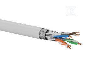 Kabel S/FTP kat.7A euroclass B2ca LSOH 1500 MHz (10Gb/s) 500m 25 lat gwarancji, badanie jakości laboratorium INTERTEK (USA)