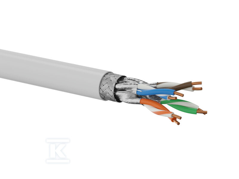 Kabel S/FTP kat.7 euroclass B2ca LSOH 4x2x23AWG 1000 MHz (10Gb/s) 500m 25 lat gwarancji ALANTEC, badanie jakości laboratorium INTERTEK (USA)