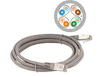 Patchcord S/FTP kat.6A LSOH 2.0m szary