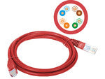 Patchcord U/UTP kat.5e PVC 5.0m czerwony