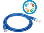 Patchcord U/UTP kat.5e PVC 3.0m niebieski