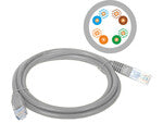 Patchcord U/UTP kat.5e PVC 15.0m szary