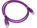 Patch-cord ALANTEC kat.6A U/UTP fioletowy 0,25m LSOH