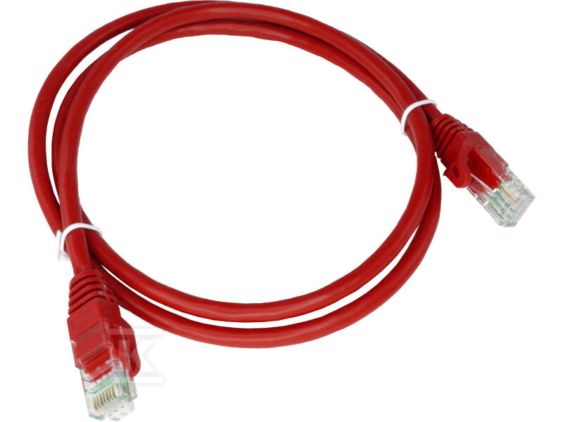 Patchcord U/UTP kat.6 PVC 1.0m czerwony ALANTEC