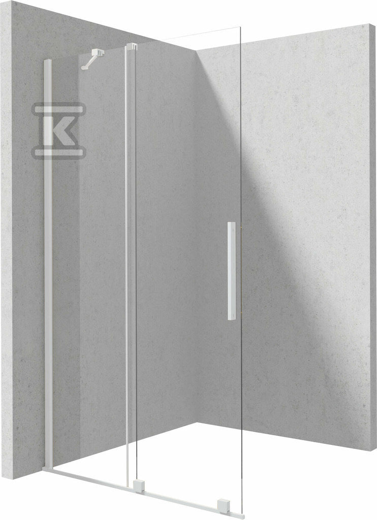 Ścianka prysznicowa walk-in - przesuwna Prizma, bianco