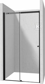 Drzwi prysznicowe 100 cm - przesuwne Kerria Plus, nero