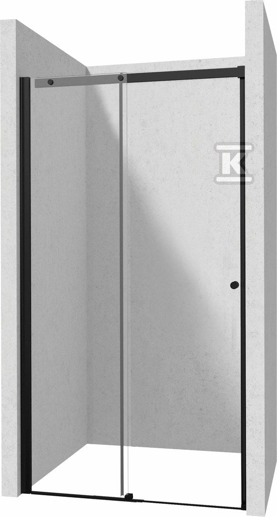 Drzwi prysznicowe 100 cm - przesuwne Kerria Plus, nero