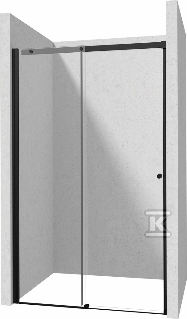 Drzwi prysznicowe 150 cm - przesuwne Kerria Plus, nero