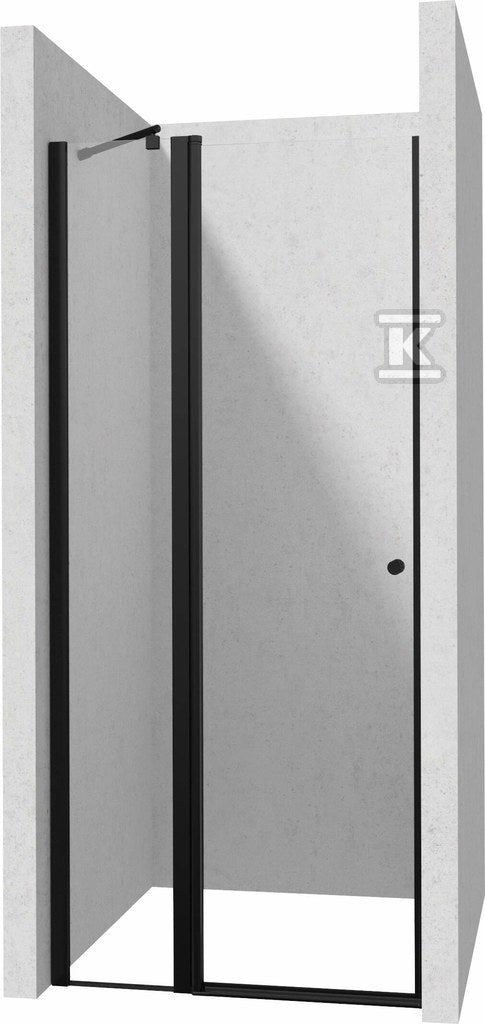 Drzwi prysznicowe 90 cm - uchylne Kerria Plus, nero