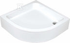 Brodzik akrylowy półokrągły Plus II 80 cm, biały