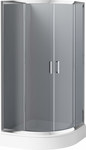 Brodzik akrylowy półokrągły Plus II 80 cm, biały