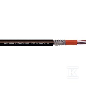 Przewód zasilający ÖLFLEX® HEAT 180 EWKF C 2X0,75, 300/500 V, Giętki, ekran,
