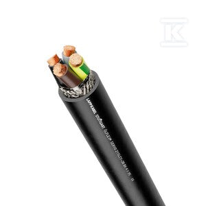 Przewód do falowników ÖLFLEX® SERVO 2YSLCY-JB BK 4G1,5, 0,6/1 kV, Giętki, PVC, ekran, odporny na UV,