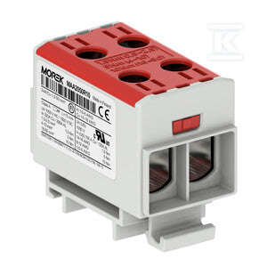 Złączka OTL50-2 czerwony 2xAl/Cu 1,5-50mm2 1000V AC/1500V DC, zacisk uniwersalny