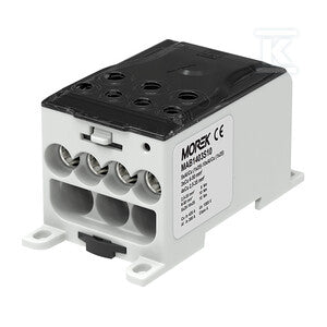Blok dystrybucyjny rozdzielczy OJL400AF czarny we: 10x(1x25) wy: 4x35/3X50mm2 1000VAC/DC wejście dla szyny elastycznej