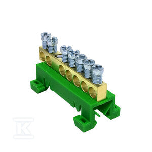 Listwa zaciskowa uziemiająca PE7 zielony 7x16mm2