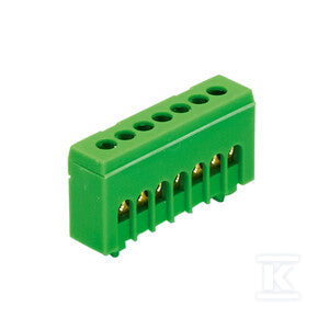 Listwa zaciskowa uziemiająca PE7H kolor zielony 7x16mm2, IP20