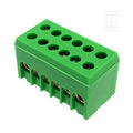 Listwa zaciskowa uziemiająca PE6H-2 zielony 2P2x25 & 8x16mm2, IP20