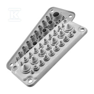 Przepust wielootworowy MC25/27 IP67 RAL 9005 kolor czarny, wersja UL94 V-0