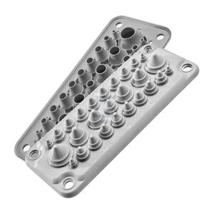 Przepust wielootworowy MC25/27 IP67RAL 7035 kolor szary, wersja UL94 V-0