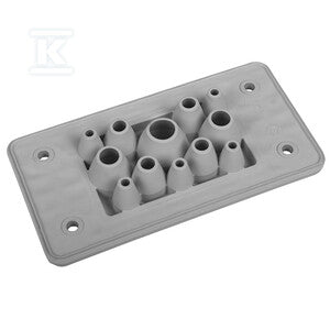 Przepust wielootworowy MH10 F12-1 IP66 RAL 9005 czarny, wersja UL94 V-0