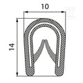 Osłona krawędziowa MCA 1,0-4,0mm RAL 9005 kolor czarny 1x100m