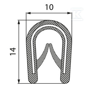 Osłona krawędziowa MCA 1,0-4,0mm RAL 9005 kolor czarny 1x100m