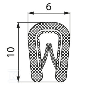 Osłona krawędziowa MCA 1,0-2,0mm RAL 9005 kolor czarny 1x10m