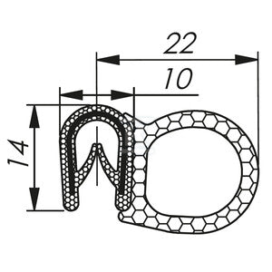 Uszczelka MCB 1,0-4,0 RAL 9005 czarny 1 x 50m, MCB004AB12