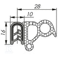 Uszczelka MCB 2,5 - 4 RAL 9005 czarny 1 x 50m, MCB012AB12