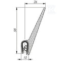 Uszczelka MCC 2,5 - 4 RAL 9005 czarny 1 x 25m, MCC004AB12