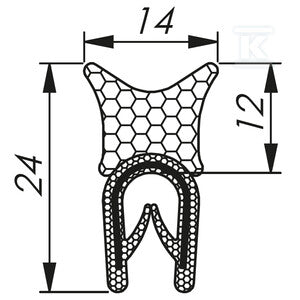 Uszczelka MCC 1,0-4,0 RAL 9005 czarny 1 x 50m, MCC011AB12