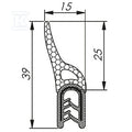Uszczelka MCC 1,5 - 3,5 RAL 9005 czarny 1 x 50m, MCC013AB12