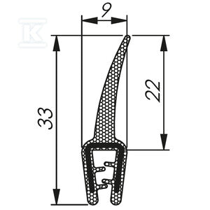 Uszczelka MCC 1 - 2,5 RAL 9005 czarny 1 x 50m, MCC016AB12